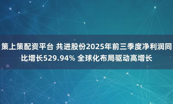 策上策配资平台 共进股份2025年前三季度净利润同比增长529.94% 全球化布局驱动高增长